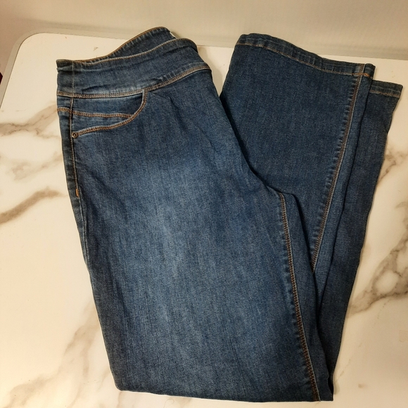 Westbound Blue Pull-on Jeans Women's 14 Regular Stretch Denim High Rise - Picture 4 of 12